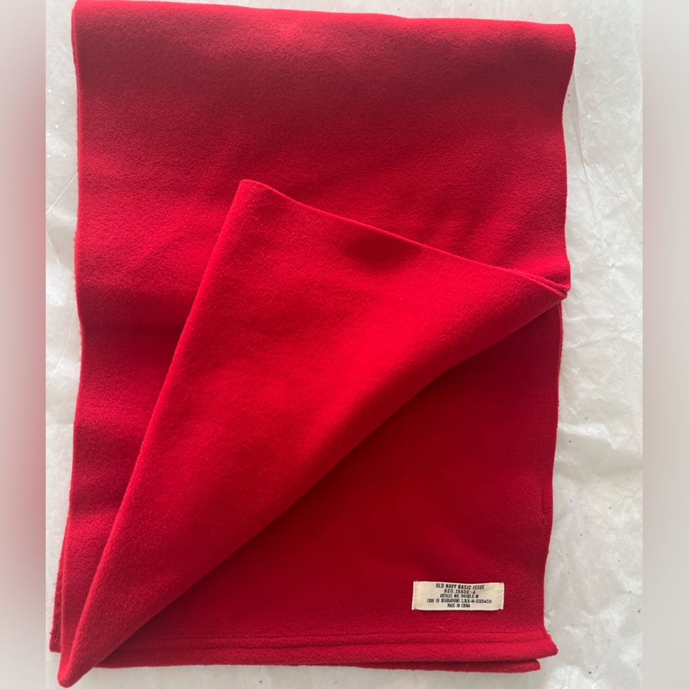 Red Fleece Scarf Unisex